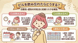 ピルを飲み忘れたらどうする？日数別・週別の対処法と妊娠リスクを解説