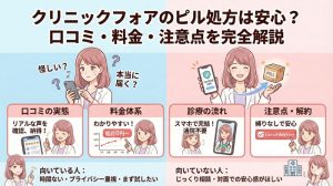 クリニックフォアのピル処方は安心？口コミ・料金・注意点を完全解説